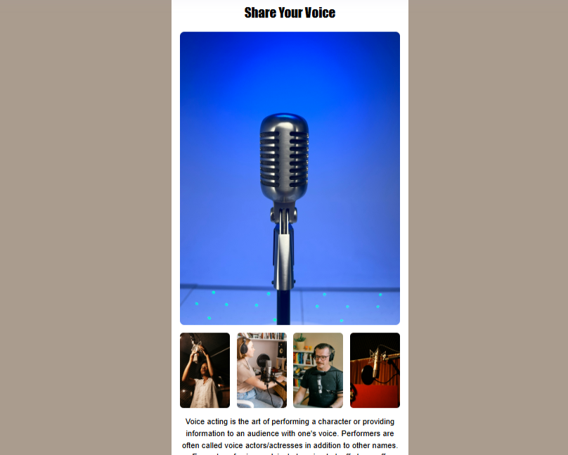 Voice Acting Project